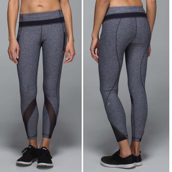 Lululemon Inspire Tight II (Mesh) 8 Heathered Naval Blue - Picture 1 of 11